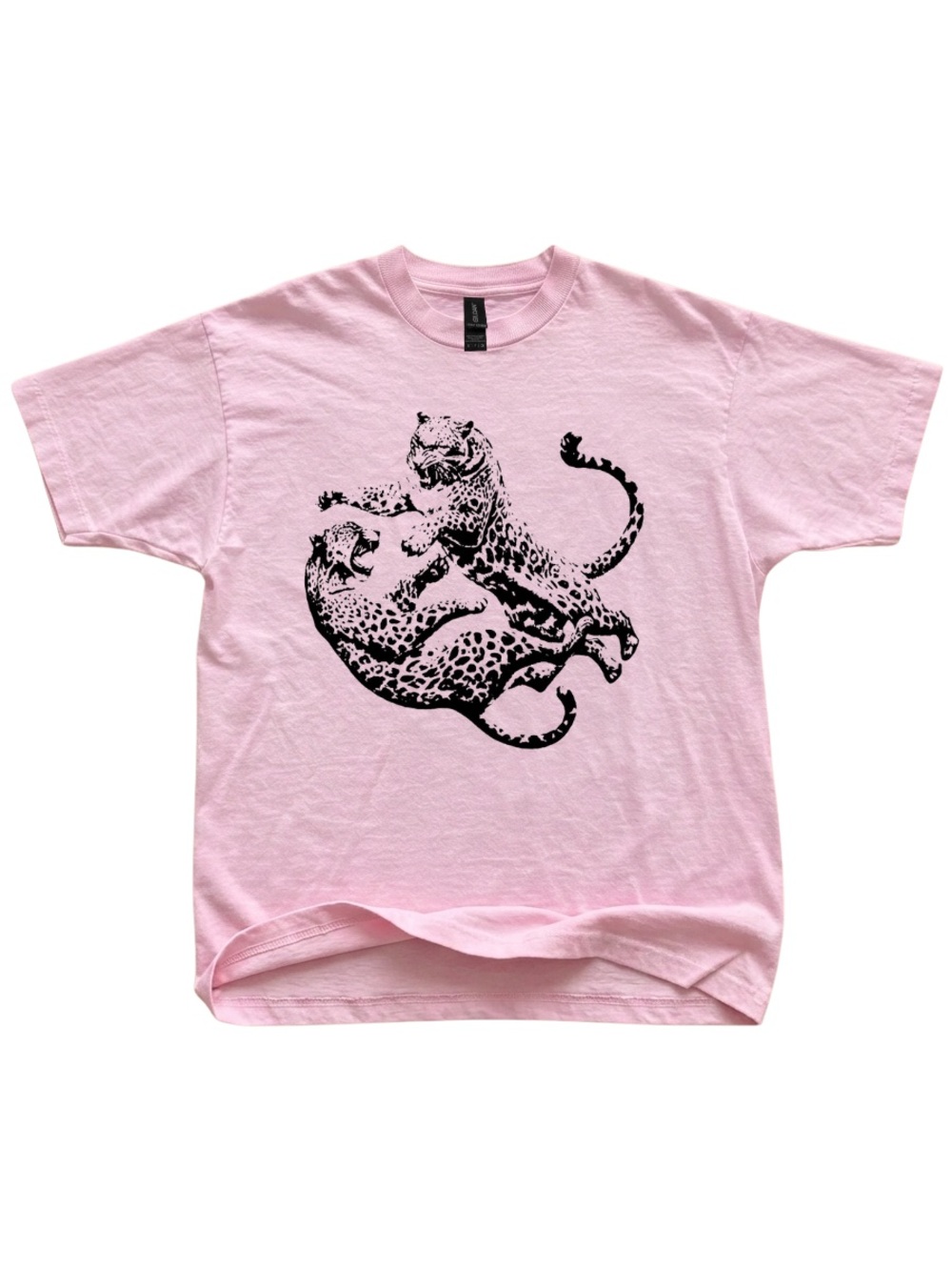 Pink Leopard Graphic Tee, Y2K Alternative Unisex Tee